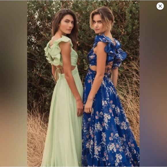 Mac Duggal Floral Cutout Gown - Picture 2 of 13